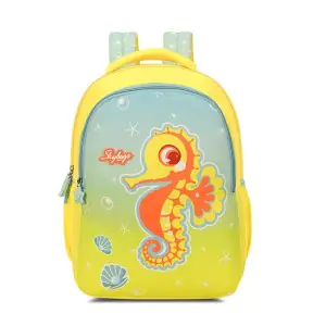 Skybags Snuggle 02 School Backpack Yellow