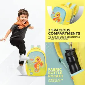 Skybags Snuggle 02 School Backpack Yellow