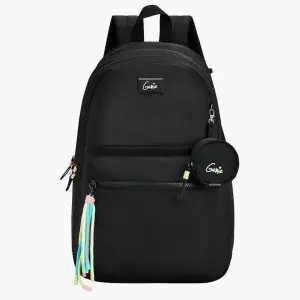 Genie Sleek 28L Black Laptop Backpack With Raincover