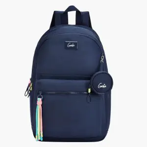 Genie Sleek 28L Navy Blue Laptop Backpack With Raincover
