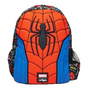 Smiggle Black Spiderman Junior Character Hoodie Backpack