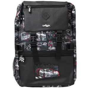 Smiggle Foldover Big Black Car Backpack