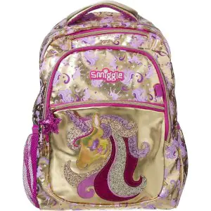 Smiggle Golden Unicorn Kids School Backpack