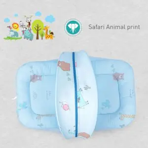 R for Rabbit Snuggy Safari Baby Bed Blue BDSSBL1