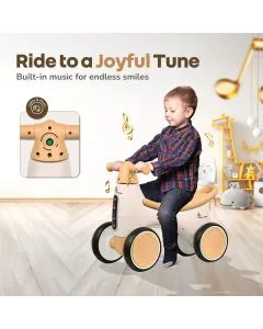 R for Rabbit Speedster Glider Baby Ride On Car Beige ROSGBE05