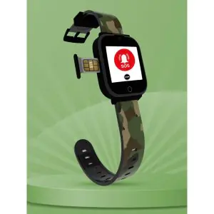 Spiky Cyclops 4g Waterproof Kids Smartwatch - Print Black