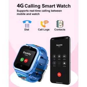 Spiky Cyclops 4g Waterproof Kids Smartwatch Prt Blue