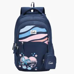 Genie Starlight 27L Navy Blue School Backpack