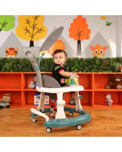 Steelbird Baby Walker With Sun Shield-Teal