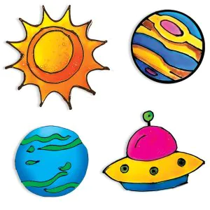 Toykraftt Space Suncatchers Window Art Kit