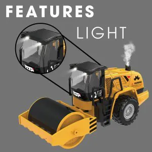 ThinkerPlace Steam Roller Construction Toy With Light, Sound & Spray