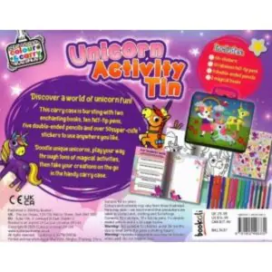 Bookoli Colour & Carry Tin Activity Cases Unicorn