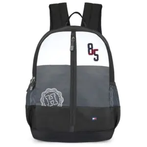 Tommy Hilfiger Unisex Benedict Black, White & Grey Backpack