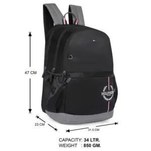 Tommy Hilfiger Unisex Lawson Black Grey Backpack
