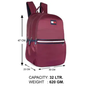 Tommy Hilfiger Unisex Trace Wine Backpack