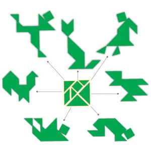 ToyKraftt Magnalogix Tangram Tinker