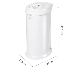 Ubbi Steel Odor Locking Diaper Pail - White