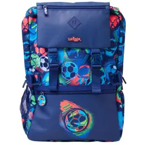 Smiggle Foldover Big Football Backpack Blue