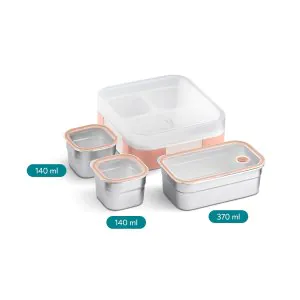 Vaya Bento Lunchbox Coral Crush