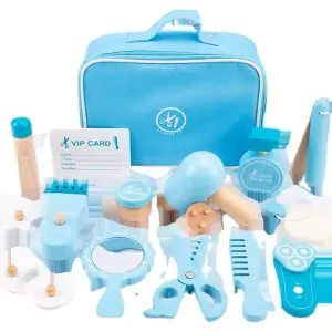 Wudly Wooden Hair Dresser Play Set