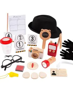 Wudly Wooden Kids Detective Role Play Set