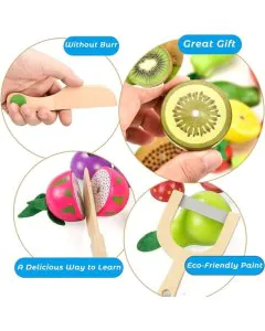 Wudly Wooden Magnetic Cutting Vegetable Toy Set