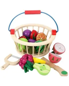 Wudly Wooden Magnetic Cutting Vegetable Toy Set