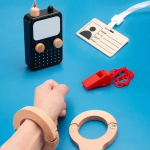 Wudly Wooden Traffic Police Play Set