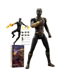 ZD Toys No Way Home Spiderman Black & Gold Suit Action Figures
