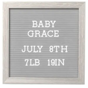 Pearhead Letterboard Set Light Grey 87062