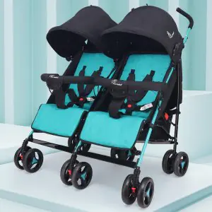 R for Rabbit Ginny and Johnny Stroller Blue Black